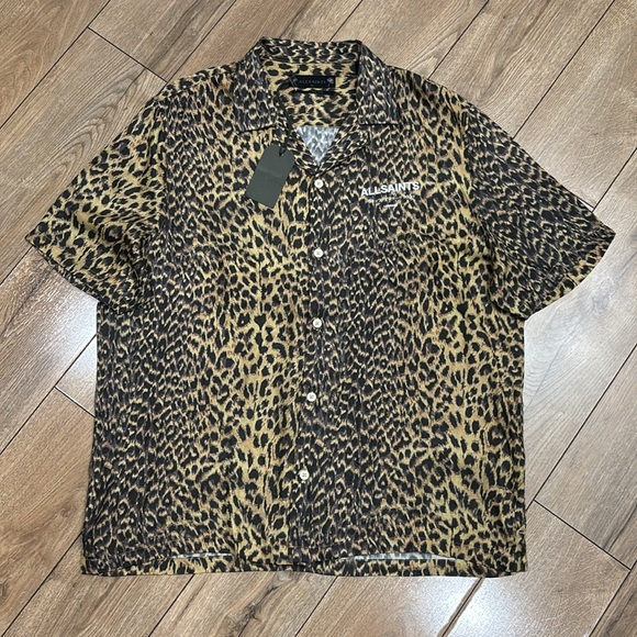 NWT ALLSAINTS Fuji Shirt in Meadow Yellow - Picture 3 of 8